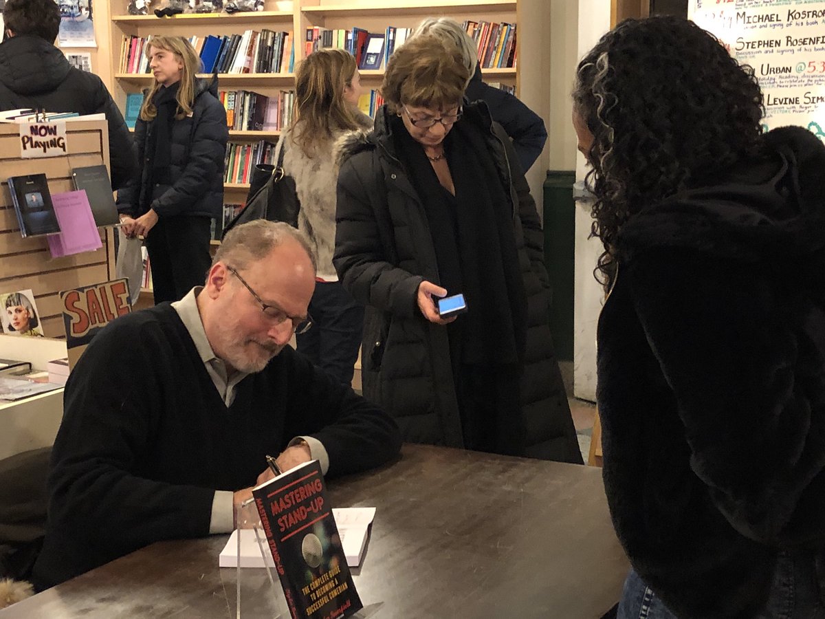 RosenfieldBook's tweet photo. #flashbackfriday signing copies of my book #MasteringStandUp @dramabookshop yesterday. #author #writer #comedy #comedian #standup #standupcomedy #nyc #ny https://t.co/rJauBEQGi2