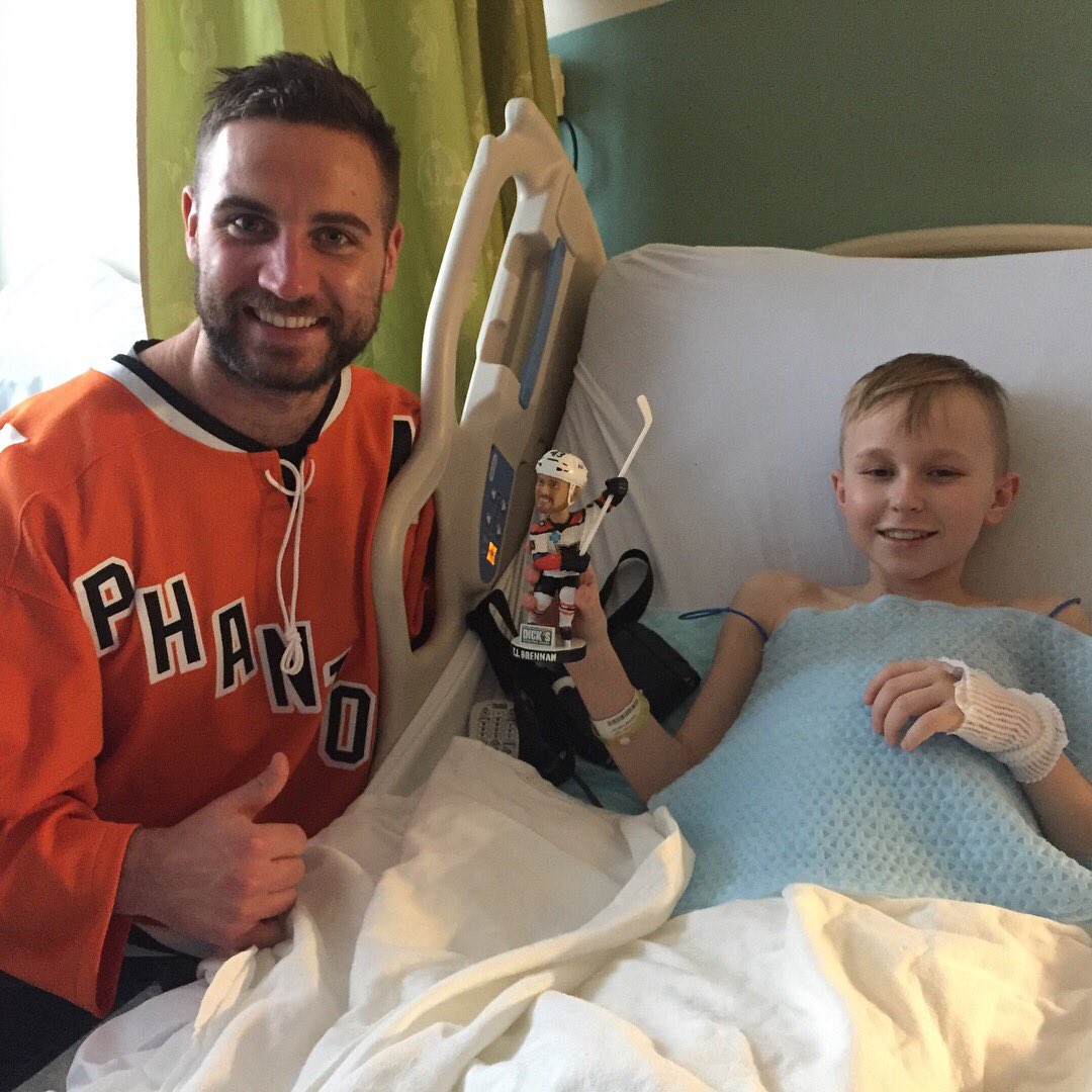 LVPhantoms's tweet photo. Earlier today, #LVPhantoms TJ Brennan, Corban Knight (@CorbanKnight) and Danick Martel (@martel2626) took part in a hospital visit to help put smiles on the faces of children this holiday season. https://t.co/ylTmZaIIBO