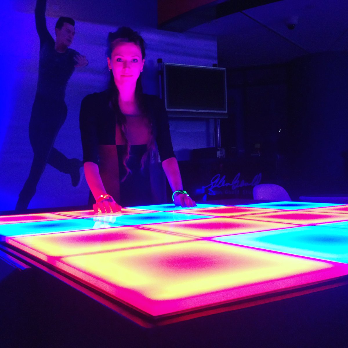 HopkinsDuffield's tweet image. Schwister is rockin' the @UbisoftToronto Holiday Party :D @electricperfume #interactiveart #altcontroller #partyitup