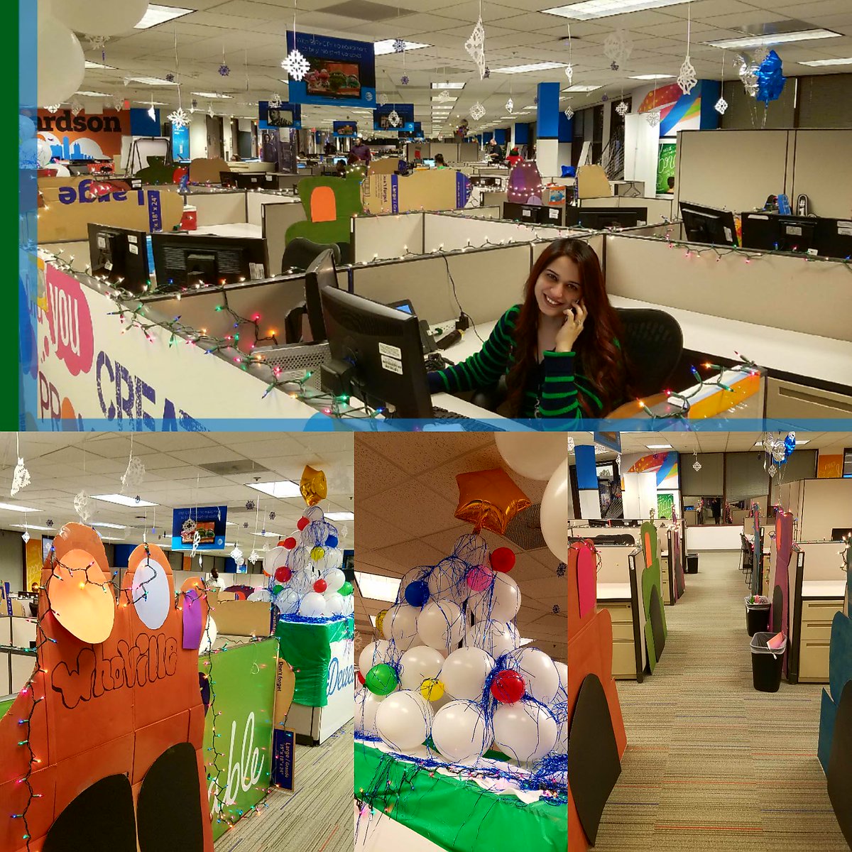 AyeshaNCo_DMDR's tweet photo. Welcome 2 Whoville! #RICHINGHAMDELIVERS #WinterWonderland2017 #WINNERS #WEGETFOOD Special Thanks 2 the Entire team for pitching in on the decorations! #wekeepit💯 @DMDRrichardson @TonySmith4ATT @Team_D @anthonyetuggle #TuggleNation https://t.co/l7TRD7bRzm