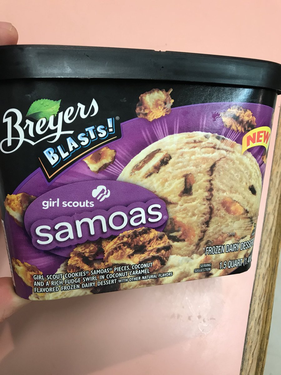MudofAmerica's tweet photo. I found this at Safeway today and now it’s empty. Well played @Breyers, well played #oneserving 🤤 https://t.co/LxrJyvG58K