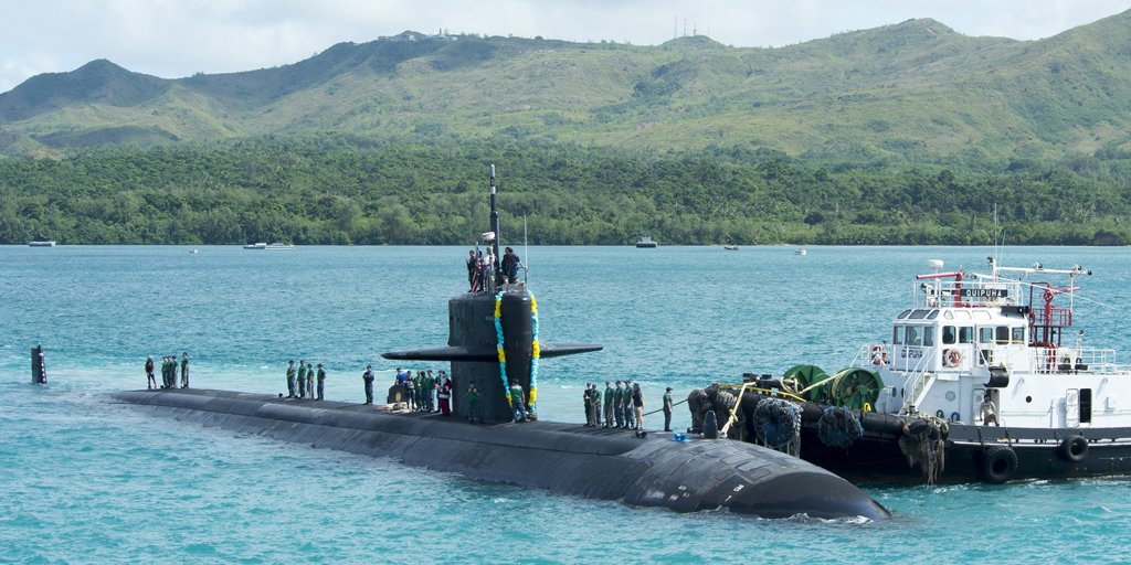 #USSKeyWest returns to #Guam homeport after regional patrol in @US7thFleet - go.usa.gov/xnQ44 #SSN722 #USNavy