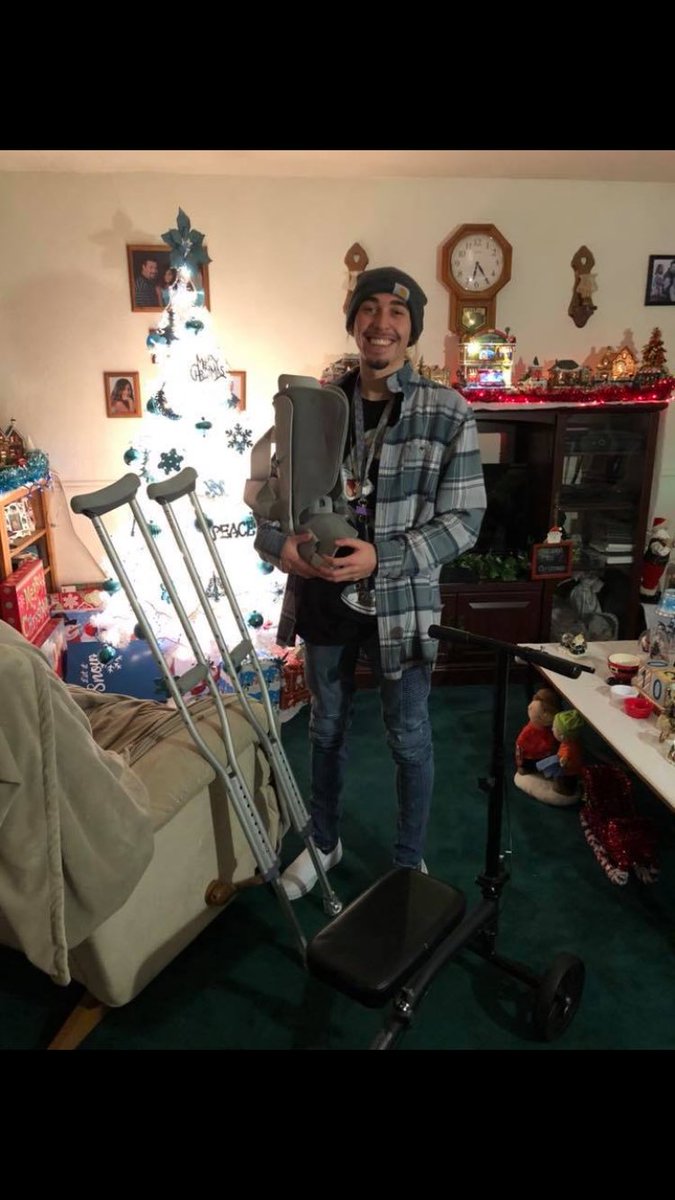 Shoutout to the crutches the boot and the scooter for saving my life and being there like no other girl;) I love you guys until the day I die peace out 💓