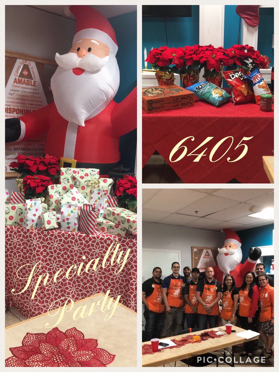 Arlene6415's tweet photo. Specialty Party! Happy holiday! Thank you for everything that you do for our customer! #thd6405 https://t.co/6BtrCUAWye
