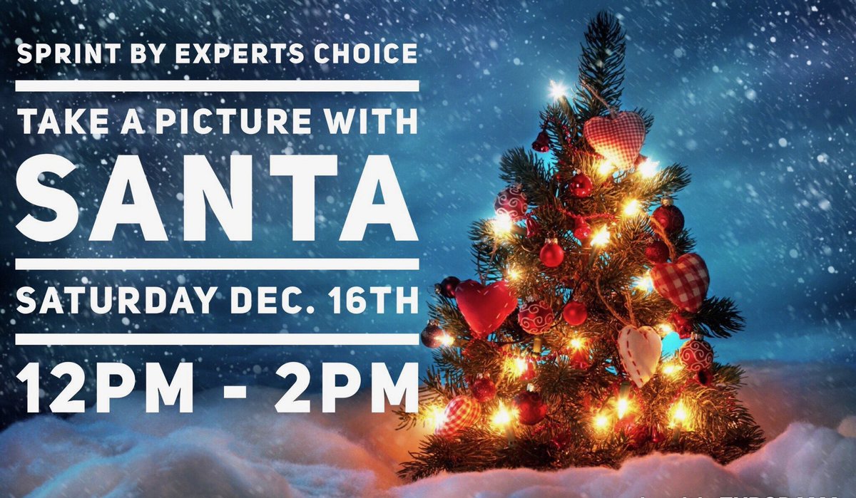 @sprint together with the man himself, life doesn't get any better! Stop by @SprintPerris between 12 and 2 to meet Santa, give him your wishlist and enjoy some cookies and candy canes! It's always a Merry Christmas here with Sprint!