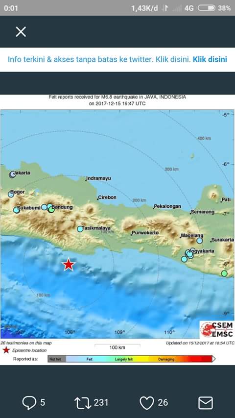 Alhmdllh #pekalongan masih di jauhkan dari bahaya tersebut.
Untuk kota dan wilayah yang kena dampak #gempa semoga di kasih kesabaran.