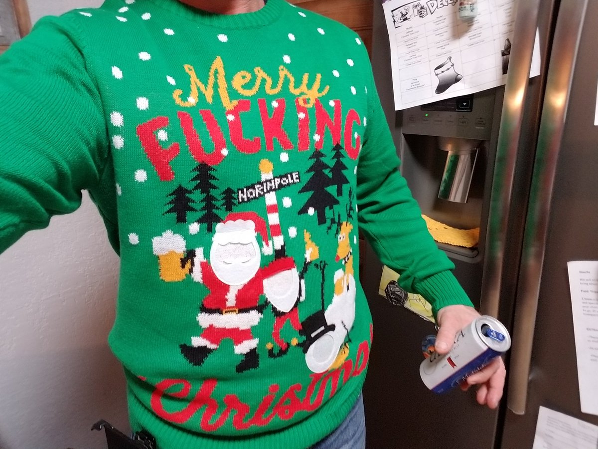 jamesoldham123's tweet photo. Ugly Christmas sweater party https://t.co/jDARDgYI79