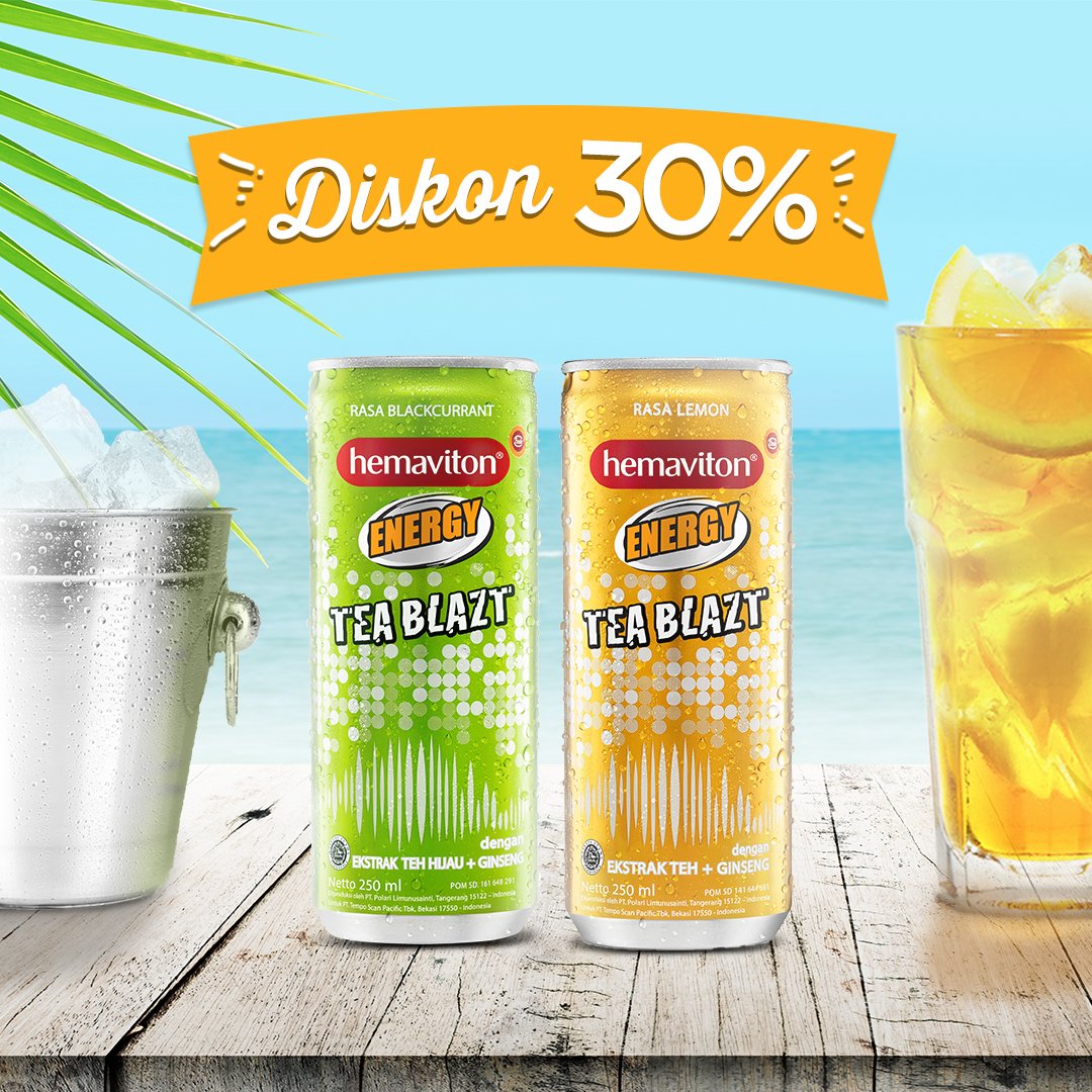 TeaBlazt's tweet photo. Punya rencana staycation buat merayakan Tahun Baru bareng sahabat, Guys? Pastikan persediaan hemaviton Tea Blazt kamu cukup, ya. Mumpung lagi diskon 30% nih! https://t.co/qg8TeODw2G