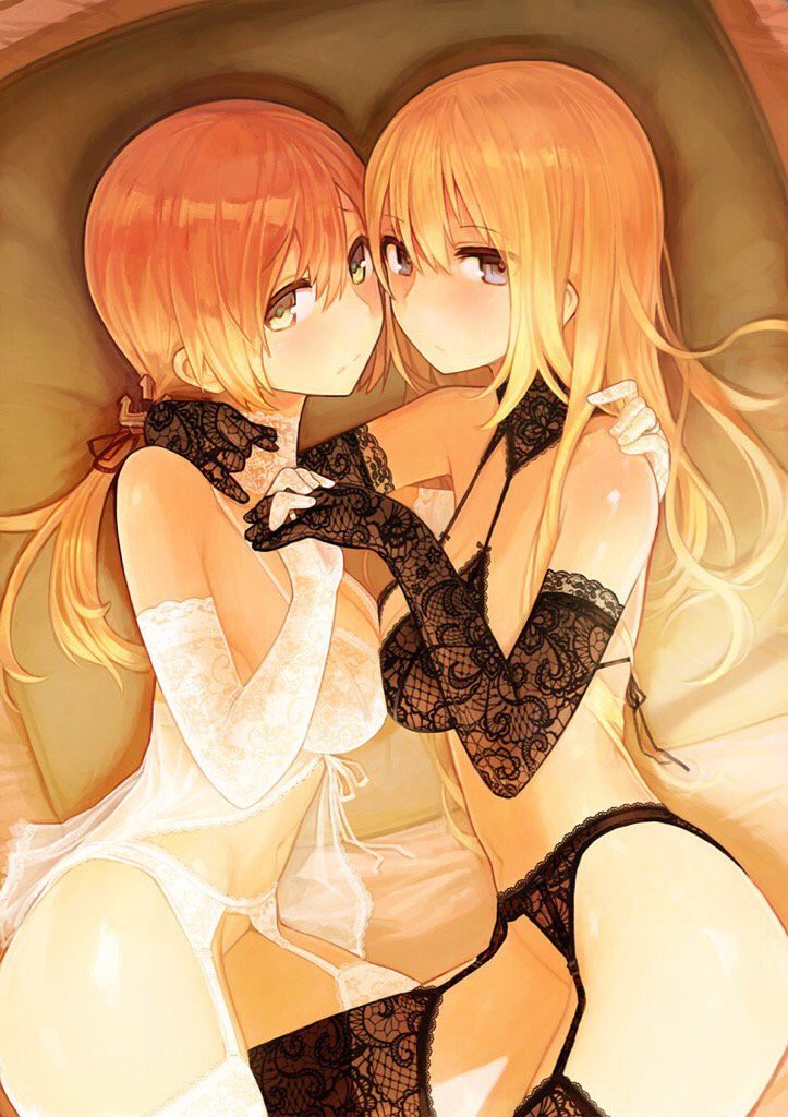 Anime lesbian twins