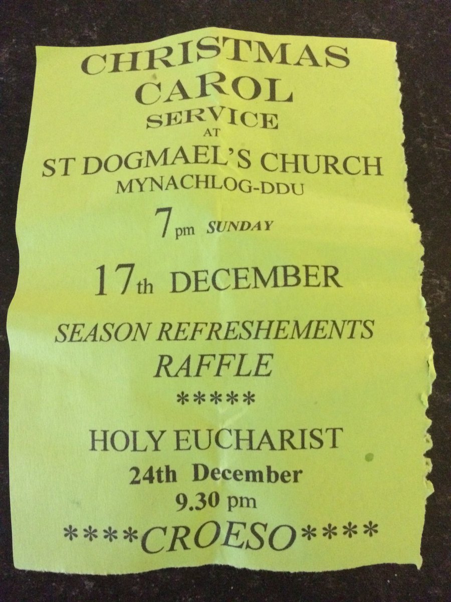 Gwasanaeth Carolau nos Sul 17 Rhagfyr yn Eglwys Mynachlog-ddu