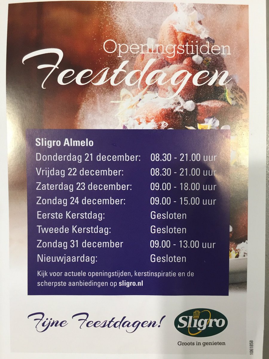 hugodeleeuw's tweet photo. #Sligro Almelo #feestdagen https://t.co/eNEDx52Onv