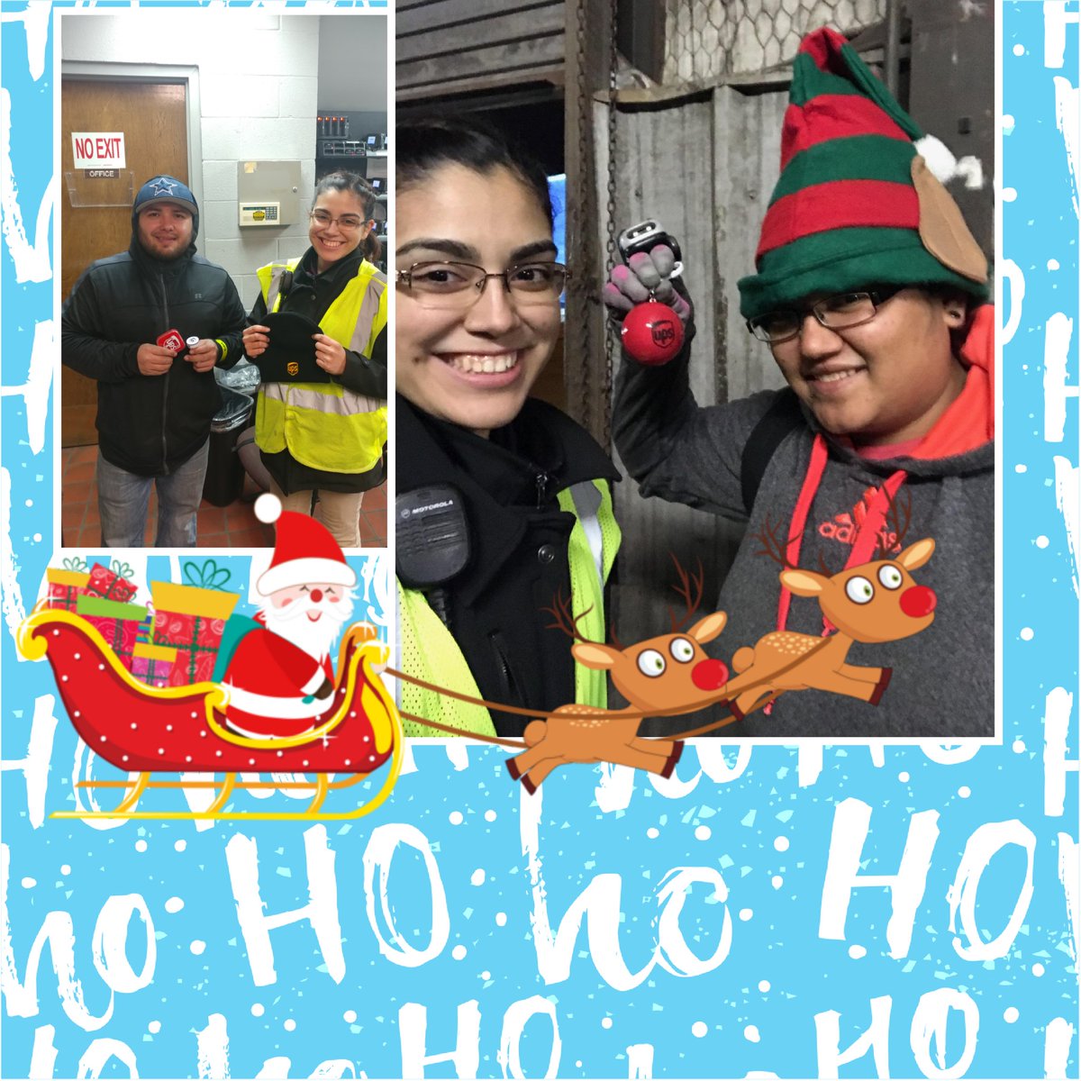 RubenJasso23's tweet photo. Alyssa Trevino keeping her team keter ready with DOKs Observations with Santas helpers Sandra Martinez..Happy Holidays from McAllen Local Sort 7851..#RedRiverUPSers https://t.co/IeAjLKD7pu