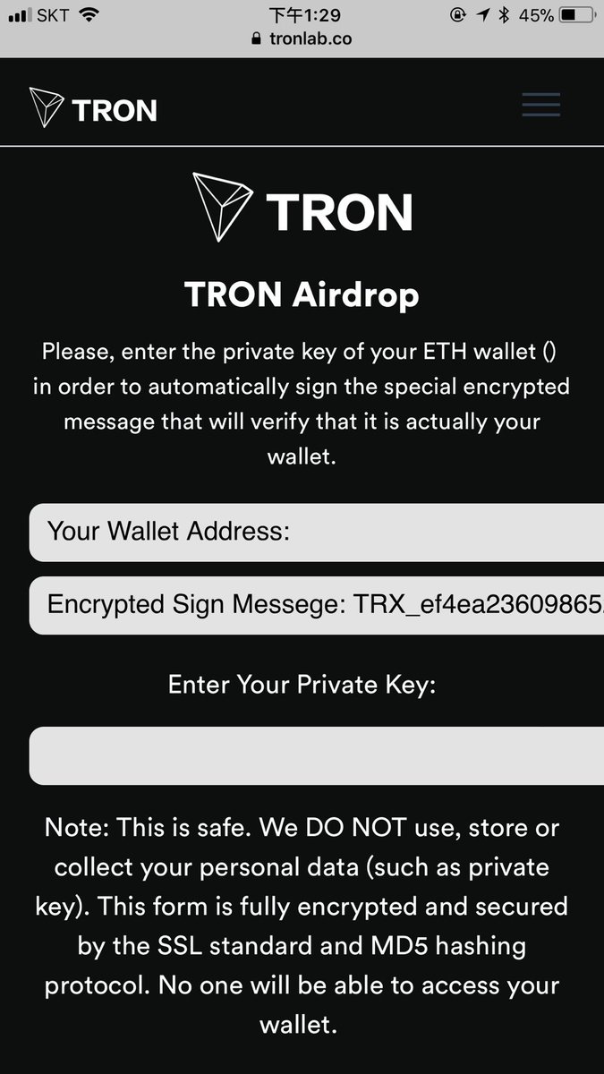 justinsuntron's tweet photo. This is a scam! https://t.co/BgvW2Jf6Kj is a scam! Please retweet to make everyone knows that! We will never ask your secret key! https://t.co/RHVu2bzUXW