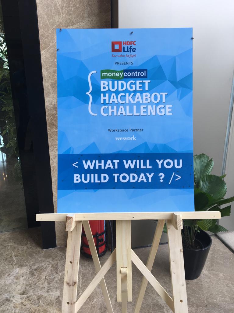 moneycontrolcom's tweet photo. Let's build something that impacts the lives of millions across India! Come! join us for the Budget Hackabot Challenge at #WeWorkBKC #moneycontrolHackabot @HDFCLIFE https://t.co/A4l8nNZkC4