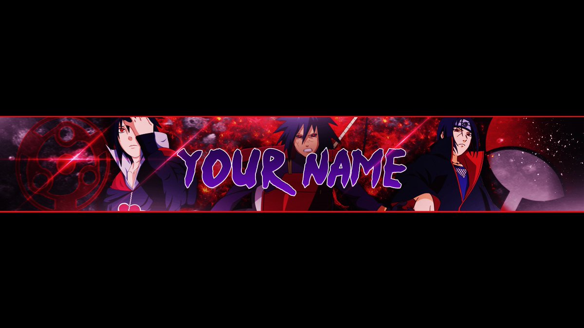 Kitpu Graphics Uchiha Clan Banners Youtube Banners Anime Uchihaclan Graphics