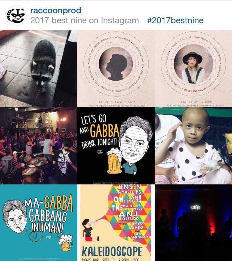 raccoonprod's tweet photo. My #2017bestnine includes:
My cute ass self
#Gabbafest2
Cheats #BeforeTheBabies
Our bbgirl Jillian
Throwback to our pre-raccoon gig https://t.co/HDcproPX8K