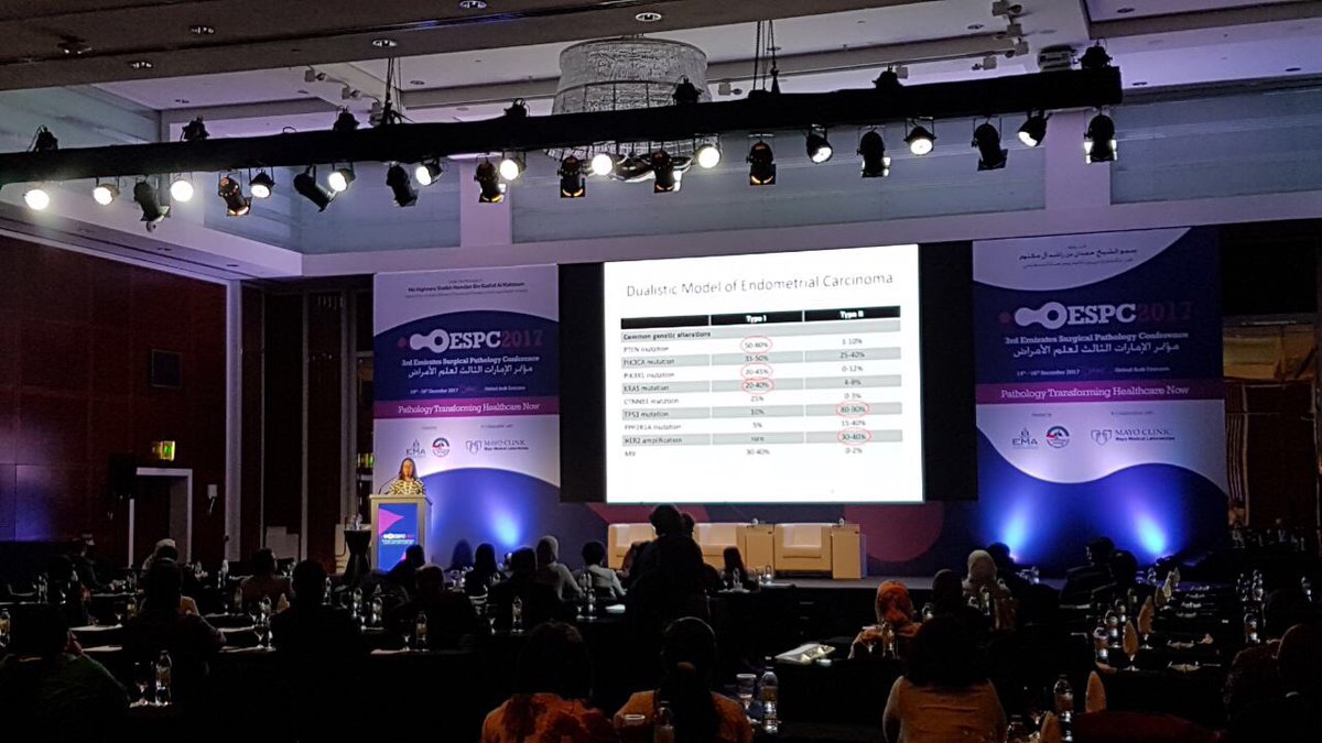 ESPC2017's tweet photo. Molecular Classification of Endometrial Carcinoma. Talk by Dr. Diana Lim, Assistant Professor, Senior Consultant, Department of Pathology, National University of Singapore @NUSingapore @UaeEma #ESPC2017 https://t.co/uAuAjWOsvz