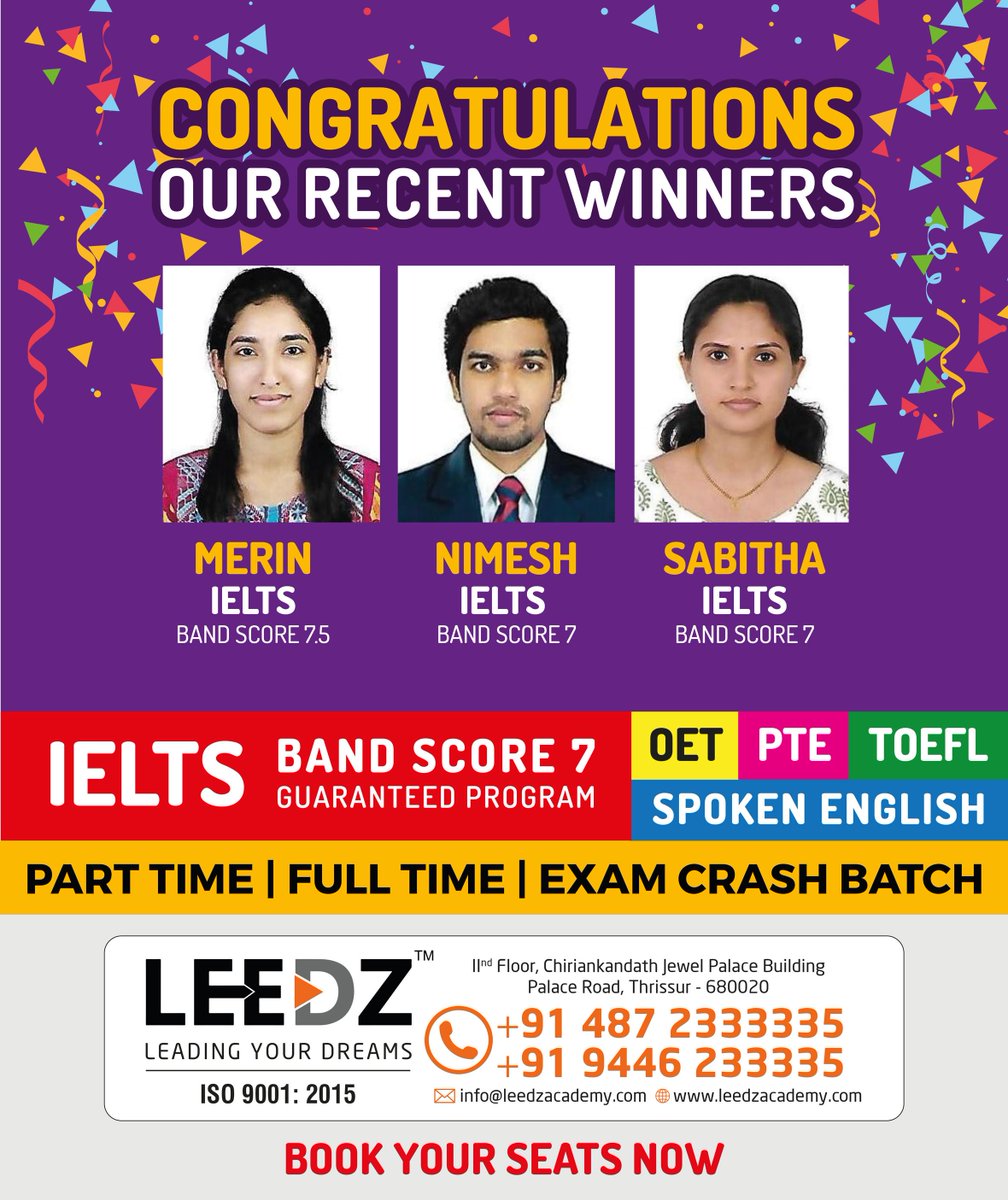 LeedzOfficial's tweet photo. """The Key to Success is HARDWORK & DETERMINATION"""
CONGRATULATIONS TO OUR RECENT IELTS WINNERS
#LEEDZ #LEEDZACADEMY #IELTSTrainingCentre #BestIELTSCoaching #BANDSCORE7 #IELTSClass #RegularBatch #PartTimeBatch #ExamCrashBatch https://t.co/d5VLAZxmQt