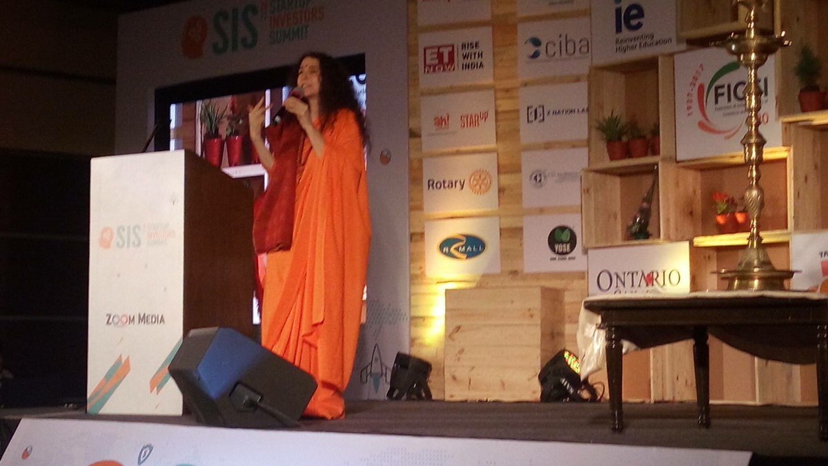 SadhviBhagawati's tweet photo. I gave the inaugural keynote address @ "The Future Is Now. Invest in Startup India" Summit 2017 in Mumbai. The 2 day event brought together #entrepreneurs from India w/ global industry giants, investors, mentors & start-up experts #SIS2017 #InvestartIndia https://t.co/2LeZWdswuh https://t.co/rACZcLF3th
