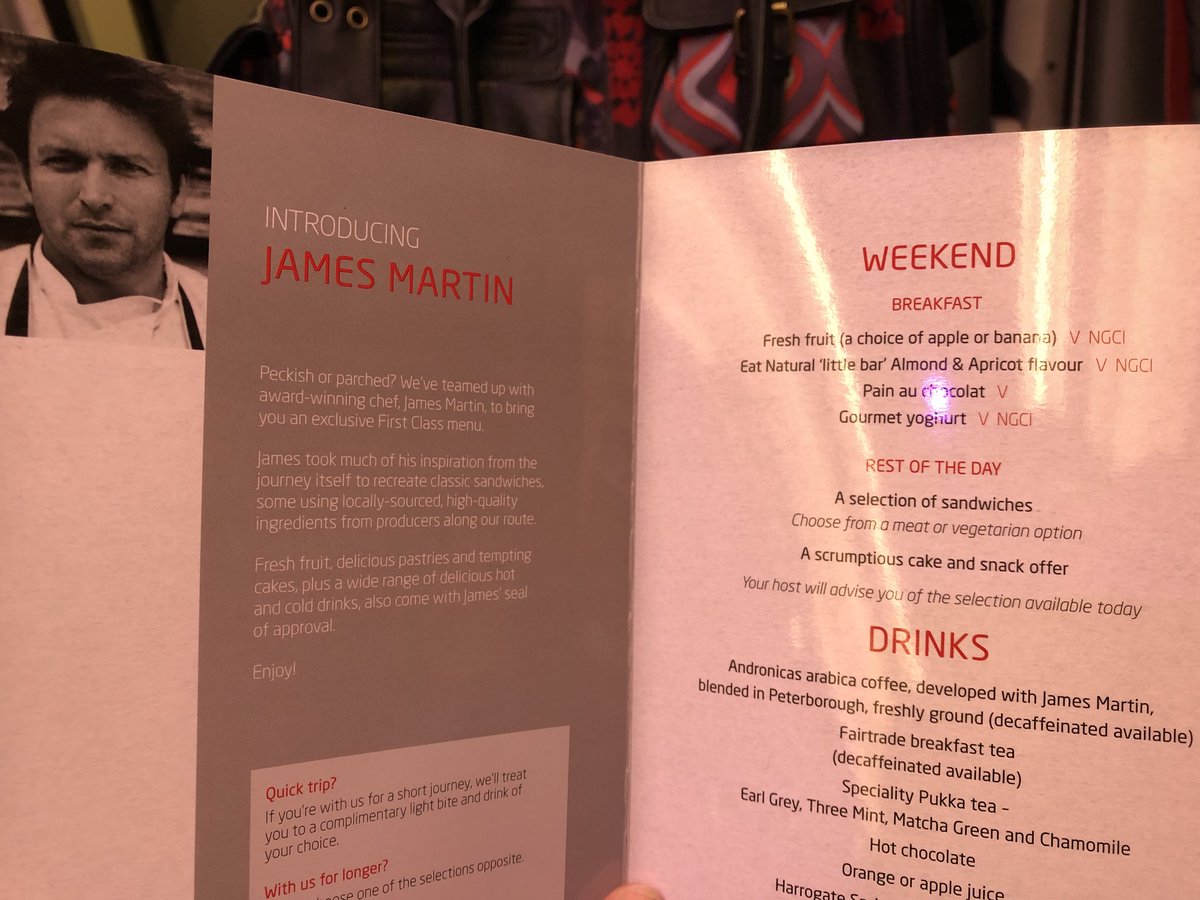 the_dugganaut's tweet photo. Paying for first class train.
Expected a more exciting brekkie thank this.
FYI @jamesmartinchef, northerners don’t want fruit or pastries for breakfast! #wewantbacon
@Virgin_TrainsEC https://t.co/xFmS3rYMjS