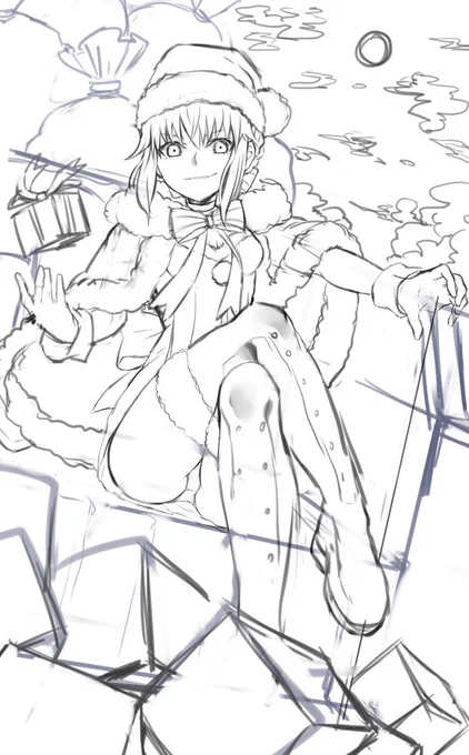 実は2年前にサンタオルタ描いてたんですよ(エクスカリバー描くのが面倒でやめた) 