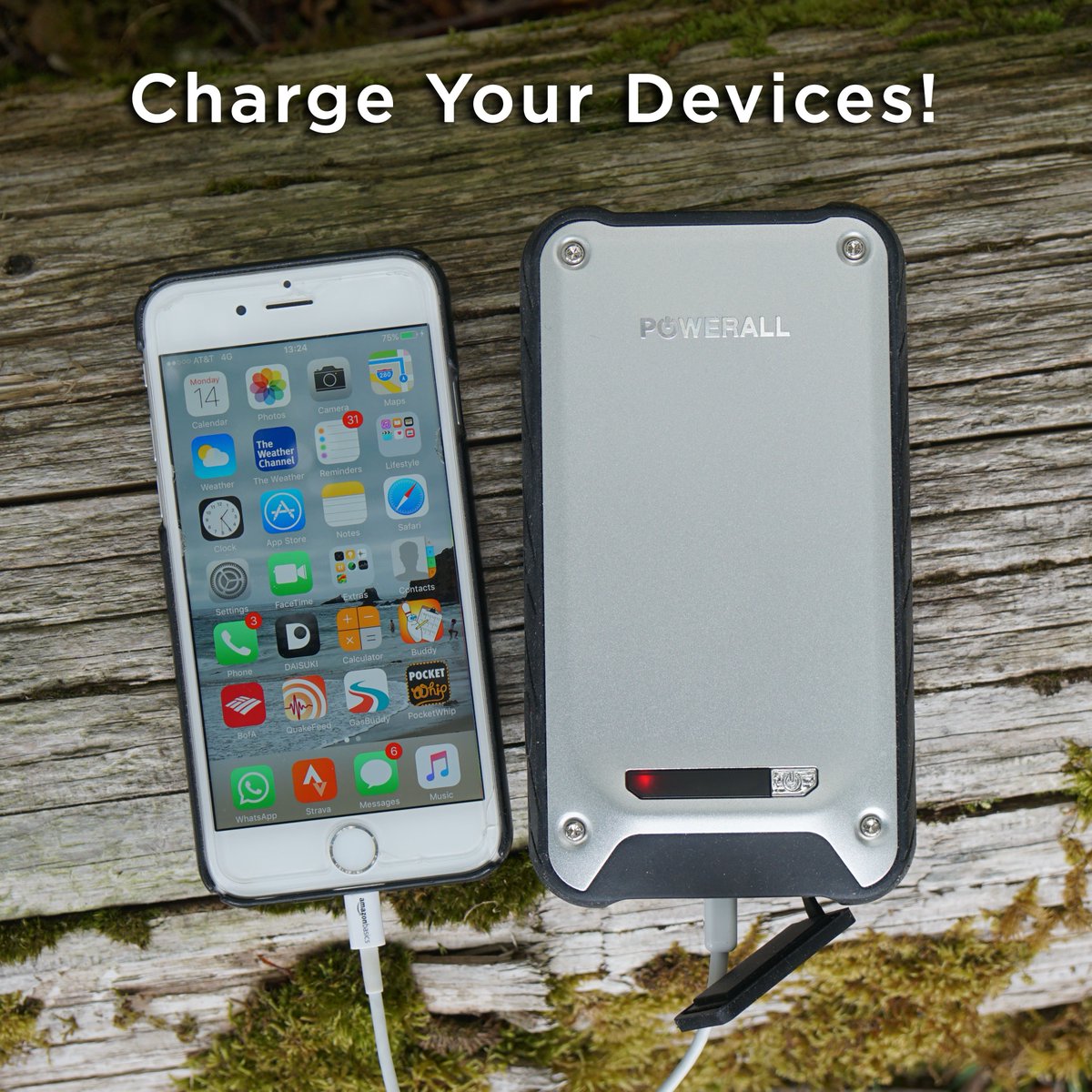 ThePowerall's tweet photo. Charge your device anytime with the Powerall Element. Never have a dead phone battery again. 
.
#powerall #deadbattery #tech #travel #hiking #phonebattery https://t.co/H5iUJDPxzU