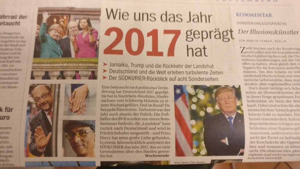 rgez84's tweet photo. Oh cool, Heimatblatt @suedkurierkn sieht Ehe für alle als prägendes Ereignis 2017. Ah ne doch nicht. #PrinzHarry https://t.co/DW4NvUQaFJ