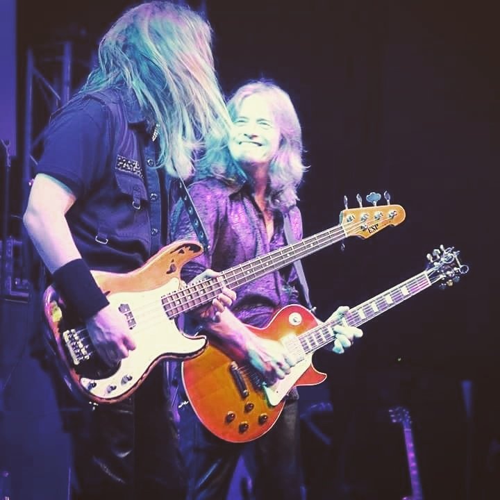 I have posted this before but it's a great pic. Rocking out with late #KennyKanowski in this picture #ripkennykanowski Miss you brother! #Steelheart