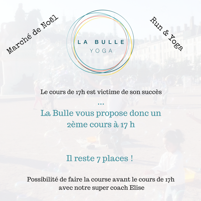 JeandeMaup's tweet photo. Envie de buller cet après-midi à #Lyon ? Venez nous voir à #LaBulleYoga au 29 place #Bellecour de 14 à 19h ! #marchedenoel et #runandyoga sont au programme !
Plus que quelques places pour le cours de #vinyasa à 17h !
https://t.co/qaqCQLIisx https://t.co/O6v5M446ND