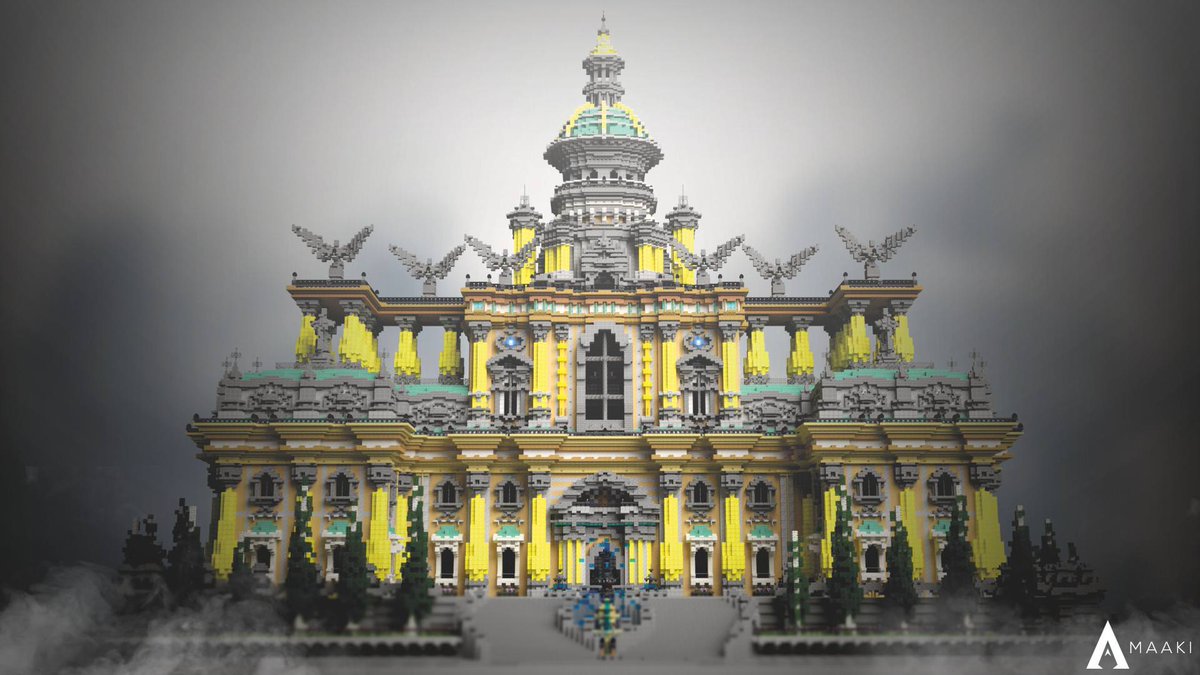 clavrax's tweet image. Hey guys, today I present a museum.

It‘s my @TricketyNetwork build for a fantastic upcoming project which I am building on the @SoundofBlocks server.

And then a big thanks to @MaakiXD for his amazing render!