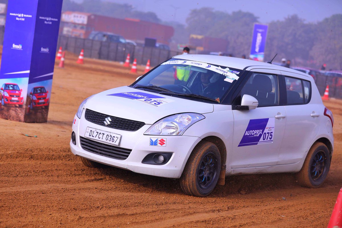 Maruti_Corp's tweet photo. Day 2 of #MSAutoprix2017 #Gurugram witnessed power-packed action with racing combats on the dirt track. Stay tuned for the final showdown tomorrow. https://t.co/81foawu5gR