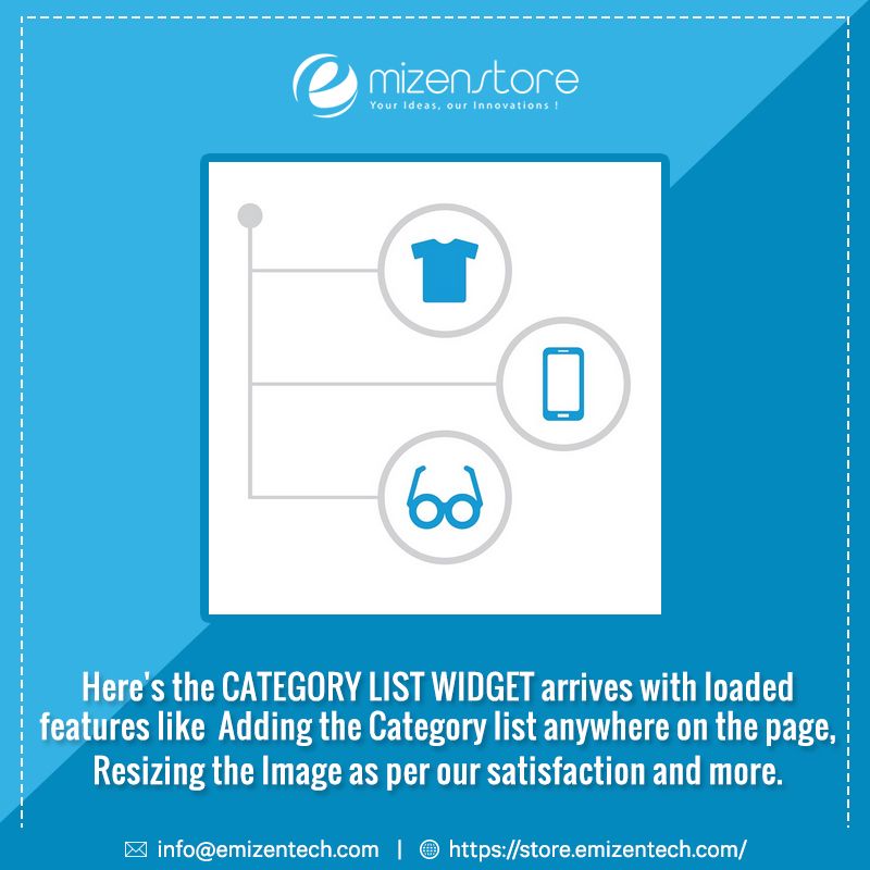 EmizenTech's tweet photo. #CategoryListWidget now available with additional features for the users.
Get the details here: https://t.co/G8dStJA6jQ
#MagentoExtensions #Magento2Extensions #MagentoExtensionsDevelopment #MagentoExtensionsDevelopmentAgency #magento2DevelopmentAgency https://t.co/udtcj7SiZT