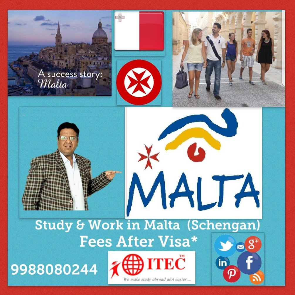 Tilakraj_world's tweet photo. Malta (Schengan) ਵਿੱਚ ਬਿਨ੍ਹਾਂ IELTS ਪੜ੍ਹਾਈ ਕਰਨ ਦਾ ਸੁਨਹਿਰੀ ਮੌਕਾ| ਆਪਣਾ ਵੀਜ਼ਾ ਅੱਜ ਹੀ ਅਪਲਾਈ ਕਰੋ #itecconsultant
ਦੀ Expert  ਟੀਮ ਦੀ ਸਲਾਹ ਨਾਲ|

Programs: BBA, MBA and Various English taught programs 
• 20 Hours work permission / week
• Fresh Funds accepted*
• https://t.co/lq2nTPdy3s
