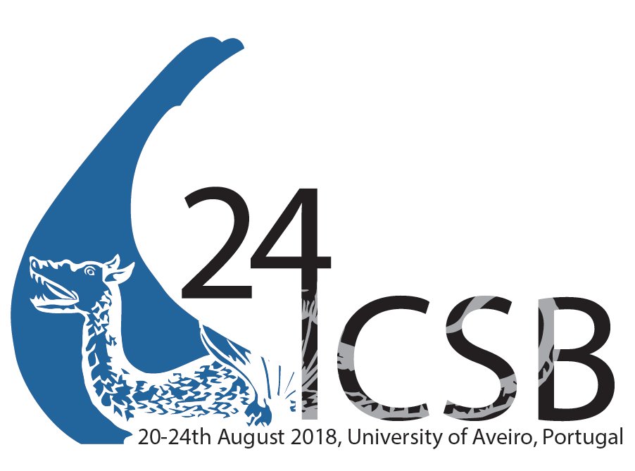 SubterraneanBio's tweet image. The #24ICSB has a logo! It was inspired in the &quot;moliceiro&quot; the typical boat of Aveiro city.