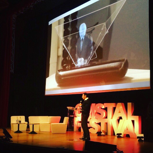 interactivestud's tweet photo. Cristal Festival 2017 was Amazing !!! It was great to present you our last innovation Magic Hologram Corporate : the complete solution for hologram on smartphone as a fabulous giveway for your events !!! #cristalfestival17 #interactivestudio #magichologram https://t.co/wU94yxr3Xl
