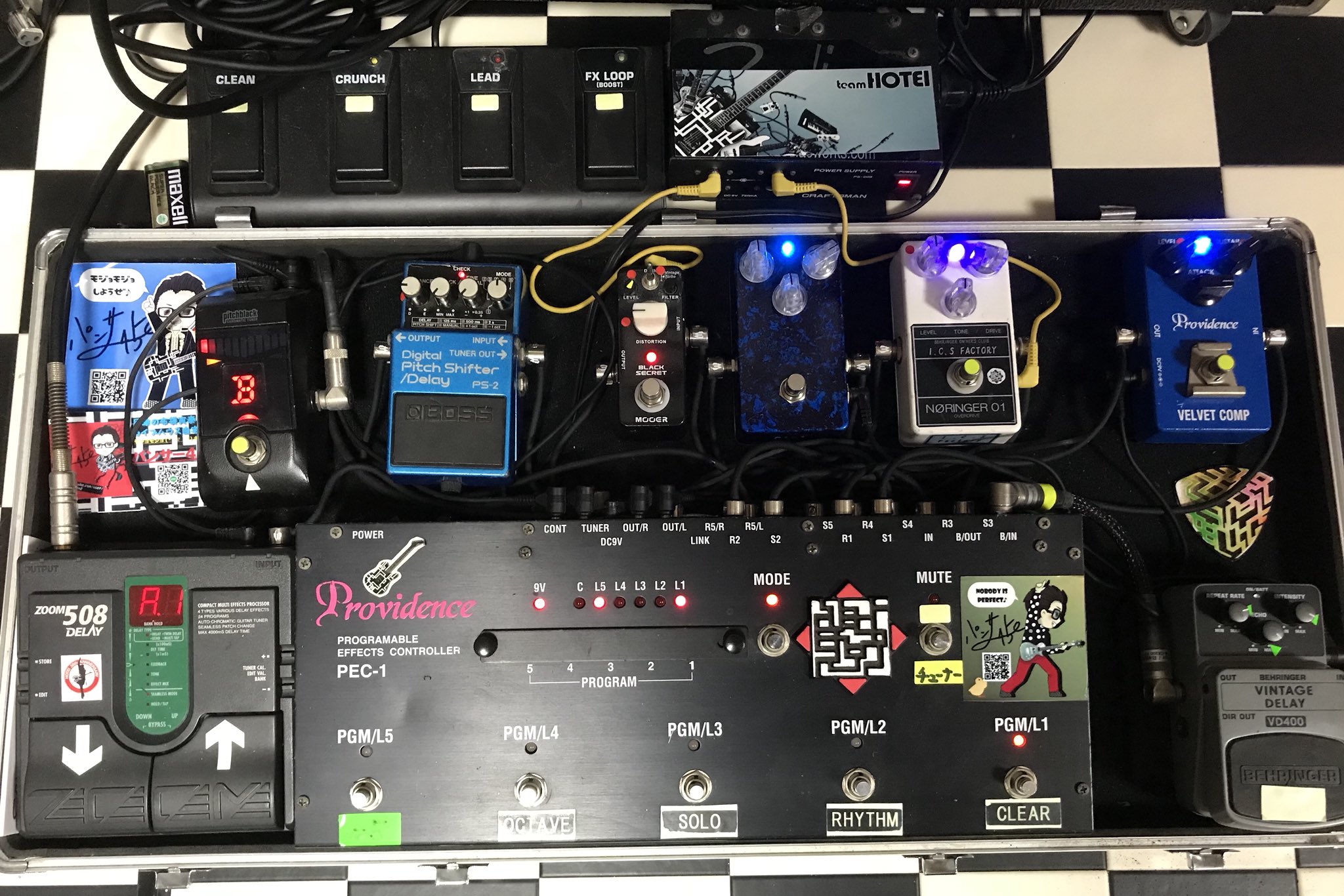 動作品 USA初期 RAT 布袋さんBOØWYコピーバンドエフェクターボード一式