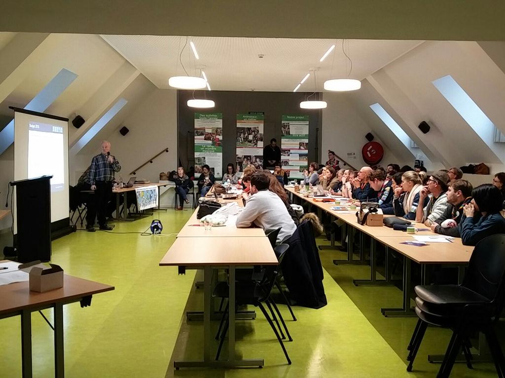 DenisMortier's tweet photo. C'est parti pour l'AG des guides ! #GuidesBE #AG https://t.co/thLCXz3PWE
