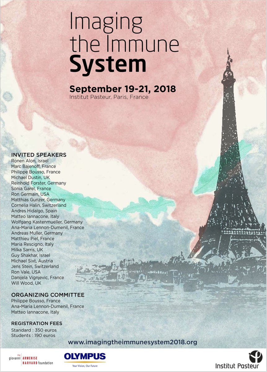 Save the date! 3rd Imaging the Immune System Workshop in Paris, Sep 19-21, 2018 goo.gl/zR4ZxU