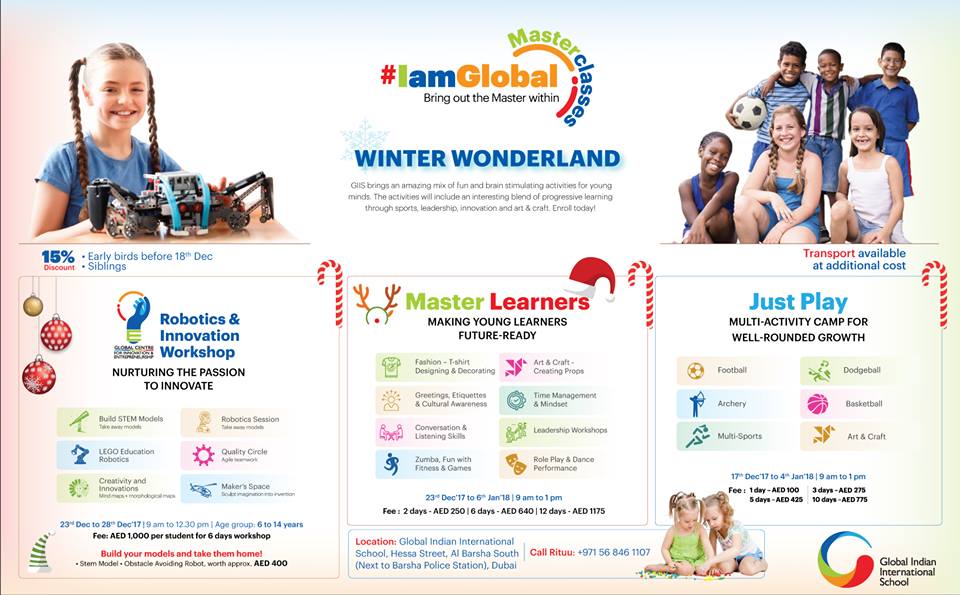 GIISDXB's tweet photo. #WinterWonderland@GIISDXB brings an amazing mix of fun and brain stimulating activities or young minds.
#Wintercamp #indianschoolsindubai #imglobal #iamcurious #earlybirddiscount #robotics #multiactivitycamp
To register, visit: https://t.co/ug5dMhNon8
@KHDA @afterschoolAE https://t.co/C4e1XFgBMu
