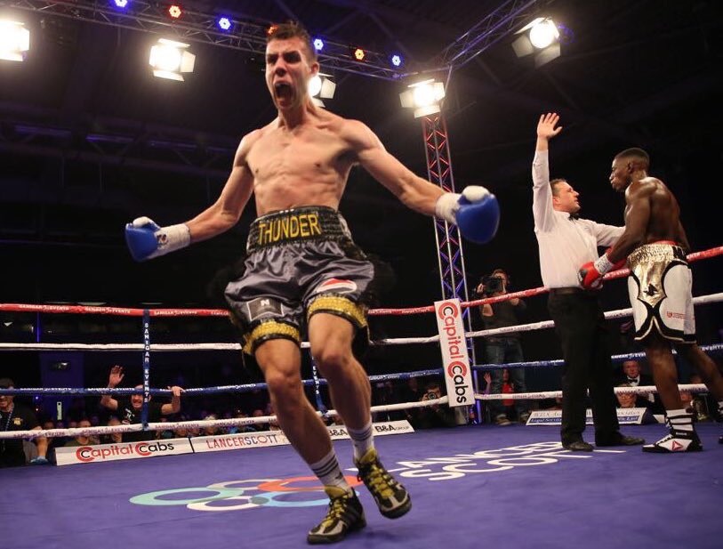 MasbeMoney's tweet photo. Recap: THUNDER STRUCK ⚡️💥

Cardiff’s @nathanthorley1 (9-0, 5KO) scores huge second round stoppage of Pontypridd’s @jermaineasare (8-3, 2KO) to become the new Welsh light-heavyweight champion.

Ringside report: 🔗 https://t.co/lB6tA3EjoR

📸 by @shortandrounduk https://t.co/2D9C31EynK
