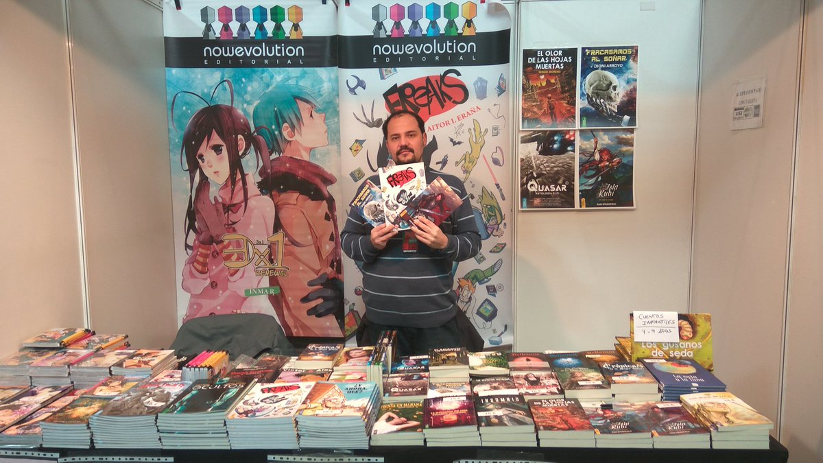 nowevolution's tweet photo. ¡Feliz sábado! Desde el @saloncomiczgz en @nowevolution grandes obras, autores, historias apasionantes en uno de los salones donde el cómic y la novela venden siempre muy bien. #bookfair #comic #escritores #comic #artnowe #libros #zaragoza https://t.co/O21AeztJnQ