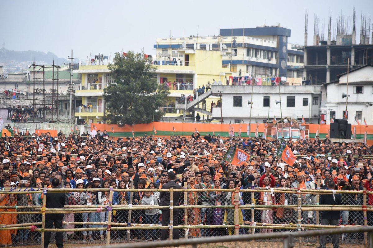 narendramodi's tweet photo. Glimpses from my Shillong visit. Humbled by people's affection. https://t.co/Z56cIvW8wk