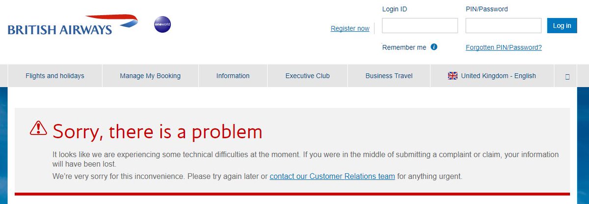 AndreaCmpC's tweet photo. @British_Airways This is the fourth time (!!!) I try to submit and claim the expenses for the cancellation of flight BA986 on Sunday the 10th (Booking No. VPJD4B) The page keeps giving me an error message and all info has been lost! 😠 Assume your responsibilities BA!! https://t.co/ZZaAxCu6wE