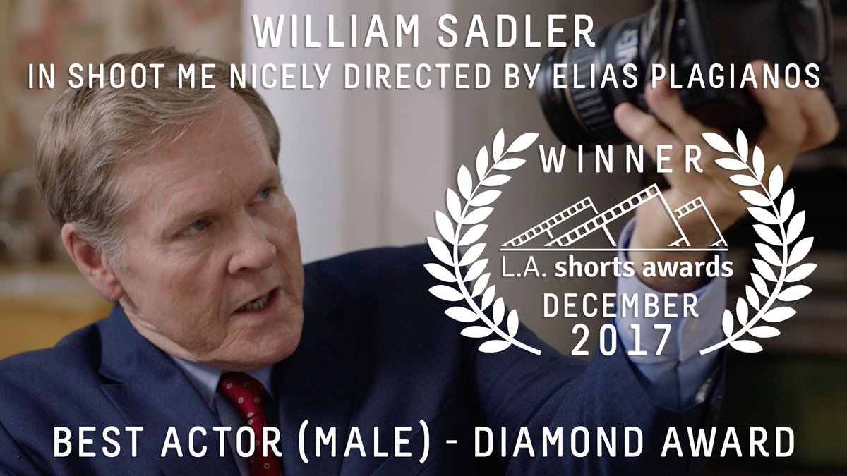 And the great <a href="/Wm_Sadler/">William Sadler</a> won the best male actor diamond award for his performance in "Shoot Me Nicely" directed by Elias Plagianos! 
We are blown away!

#LiftOffFilmFestivals #SupportIndieFilm #FilmFreeway