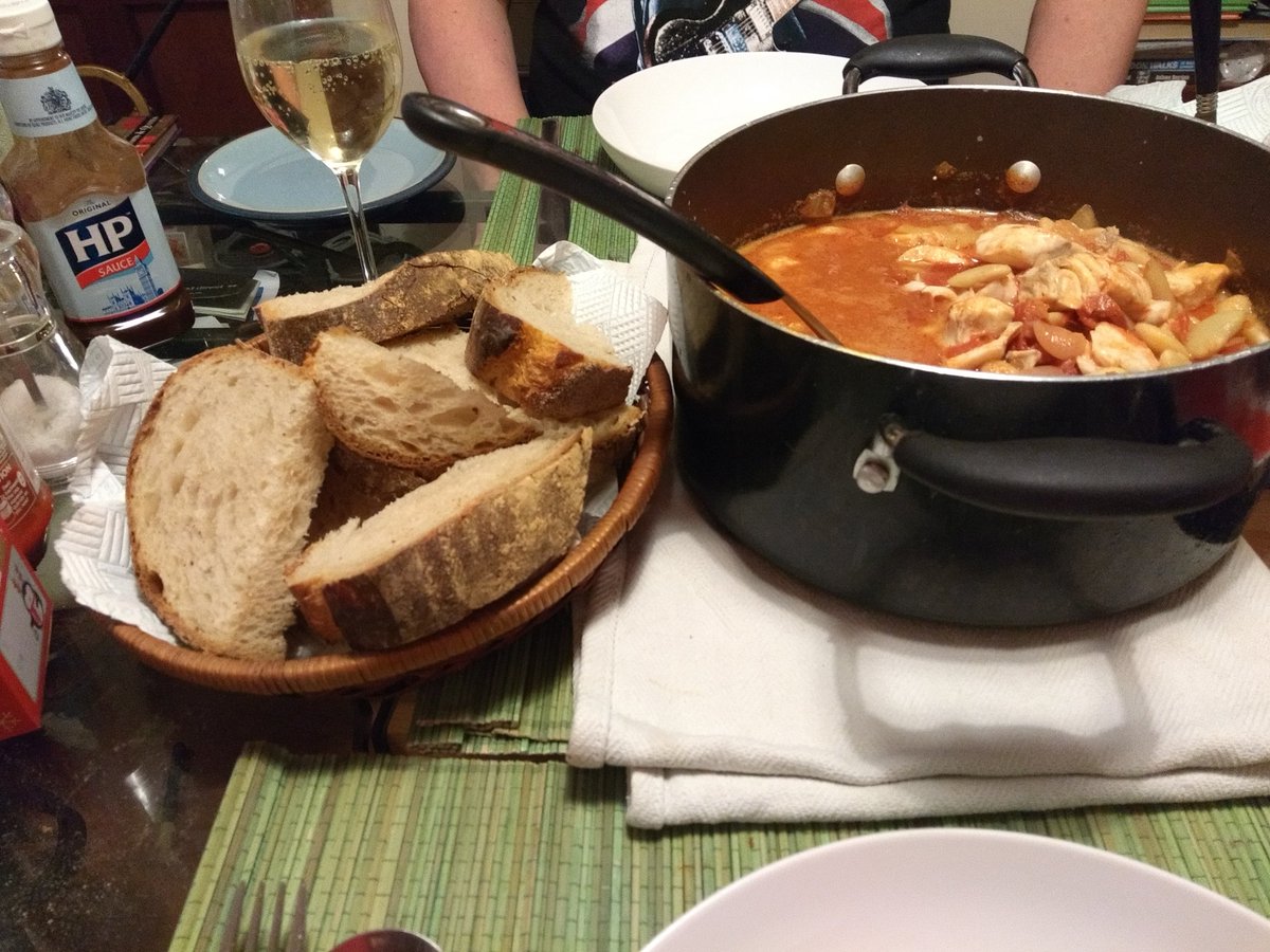 Beautiful cod from <a href="/eliasfish1/">Elias Fish</a> Made into cod &amp; chorizo stew with sour dough.