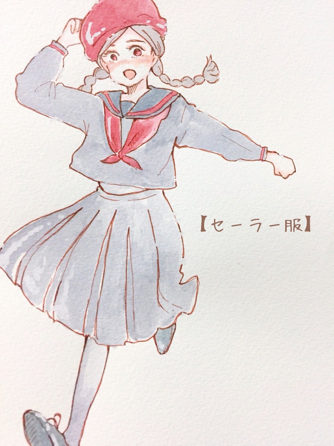CooL セーラー服 イラスト 版画 CooL セーラー服 イラスト 版画 版画
