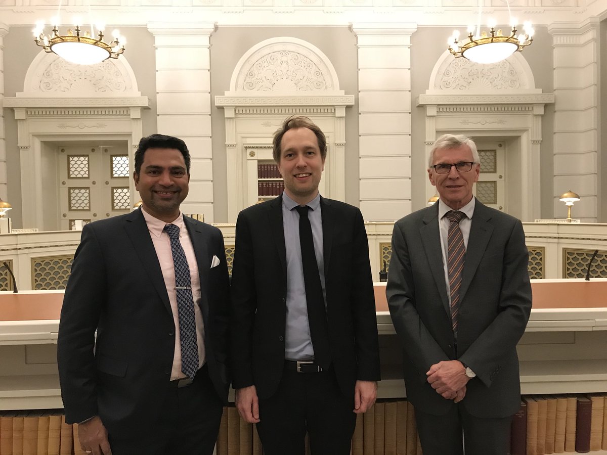 HajaKadarmideen's tweet photo. Congratulations to our faculty member Simon Rasmussen @DTUBioinfo who received prestigious R. Jorcks Fond Researchers prize at a ceremony held inside the Supreme Court of Denmark. In the picture former President of Supreme Court - Poul Søgaard, Simon, me, awardees and dignitaries https://t.co/xMB0fT1oCE