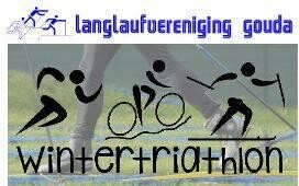 Meegedaan aan wintertriathlon <a href="/LanglaufGouda/">LanglaufGouda</a>: 6km #hardlopen , 15 km #mtb-en &amp; 6 km #langlaufen