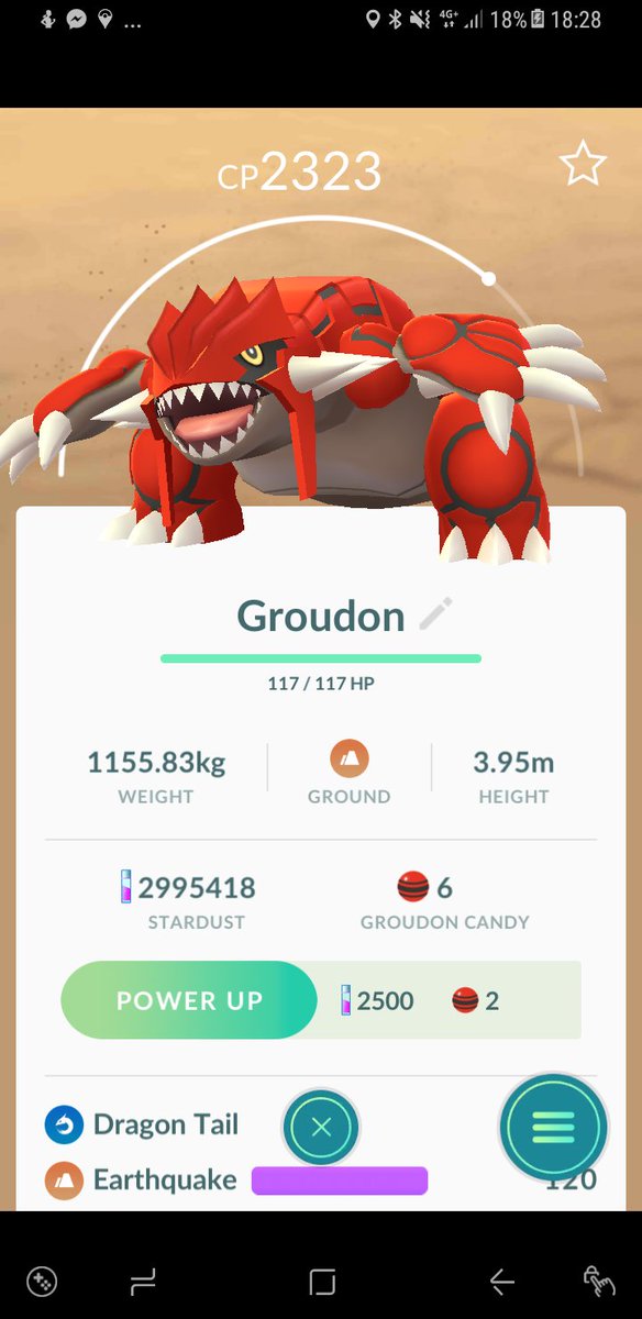 PokemonHaaland's tweet photo. Yes 😁😁😁 98 iv
3 of 4 today 😎
#PokemonGo #PokemonGOGen3 #groudon #pokemon @PkmnMasterHolly https://t.co/vg4EXWpUYA