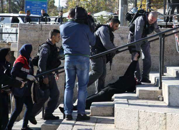 QudsNen's tweet photo. What if this was your sister, your wife, your daughter, your mother?! How would the world react to treating a Palestinian woman so inhumanely by armed, Israeli police officers?!!
- Today in occupied #Jerusalem. https://t.co/YR4vIIdO1u